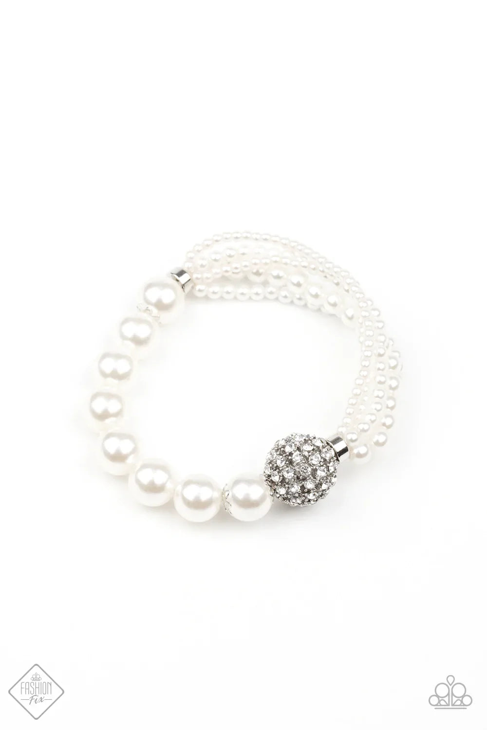 Paparazzi Bracelet ~ Show Them The DIOR - White