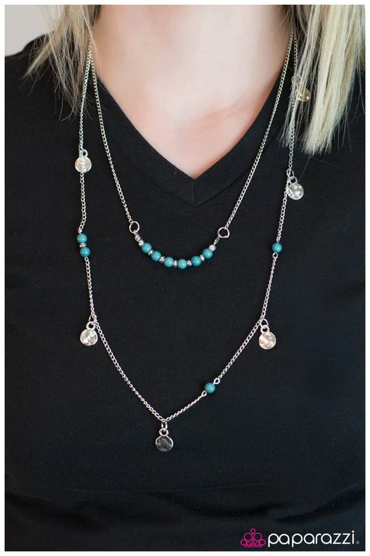 Paparazzi Necklace ~ Whats Your Sign? - Blue