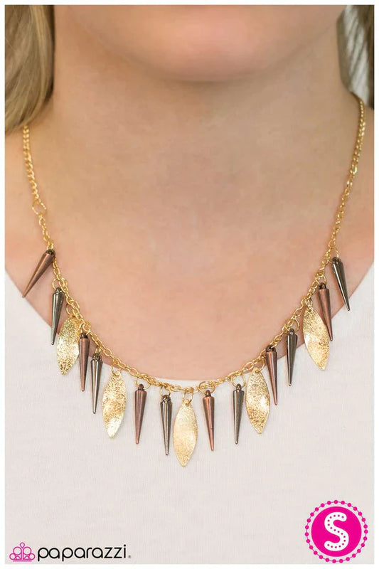 Paparazzi Necklace ~ Jungle Cat - Gold