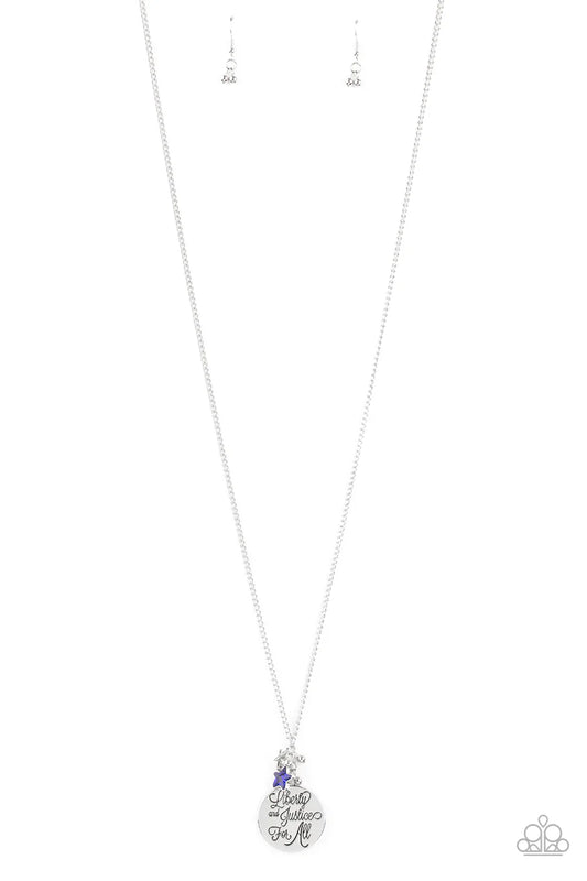 Paparazzi Necklace ~ Liberty And Justice For All - Blue