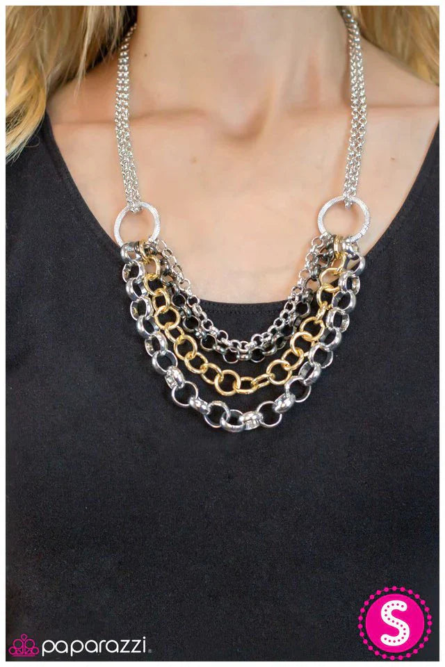 Paparazzi Necklace ~ Firecracker - Silver