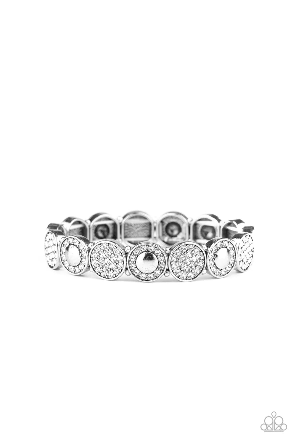 Paparazzi Bracelet ~ Glamour Garden - White