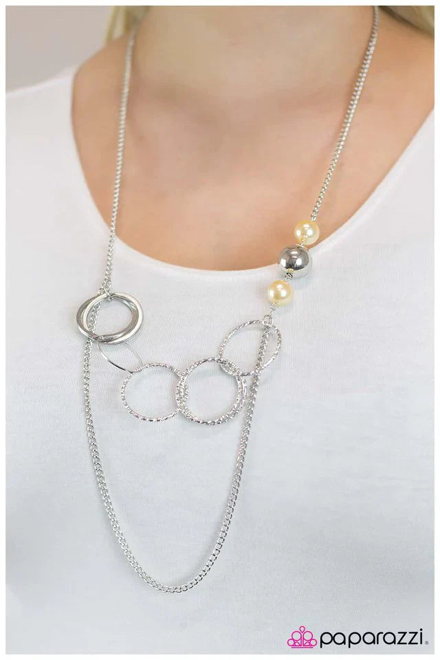 Paparazzi Necklace ~ Expressionist - Yellow