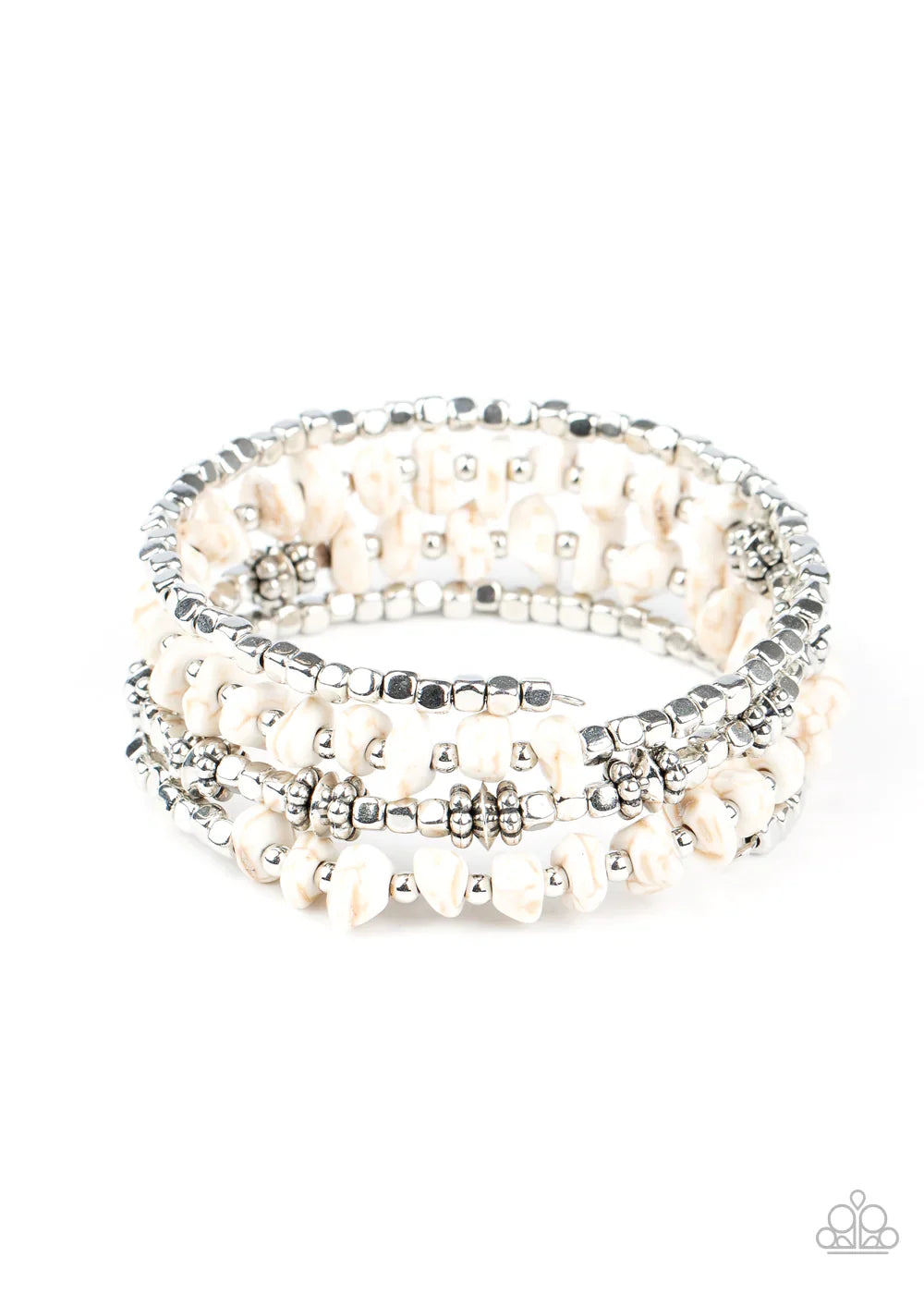 Paparazzi Bracelet ~ Rockin Renegade - White