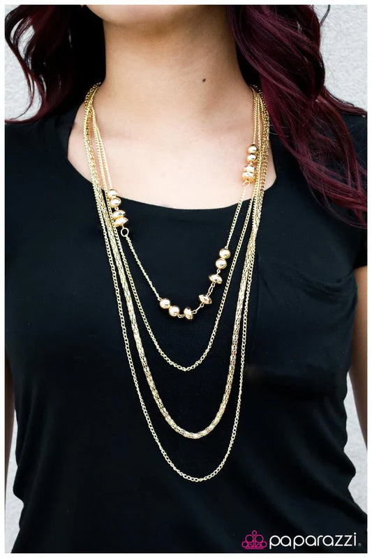 Paparazzi Necklace ~ Parallel Universe - Gold