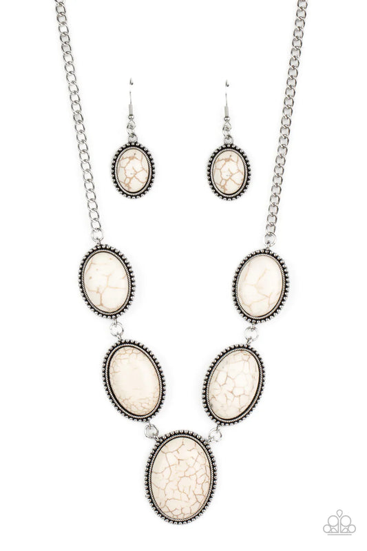 Paparazzi Necklace ~ River Valley Radiance - White