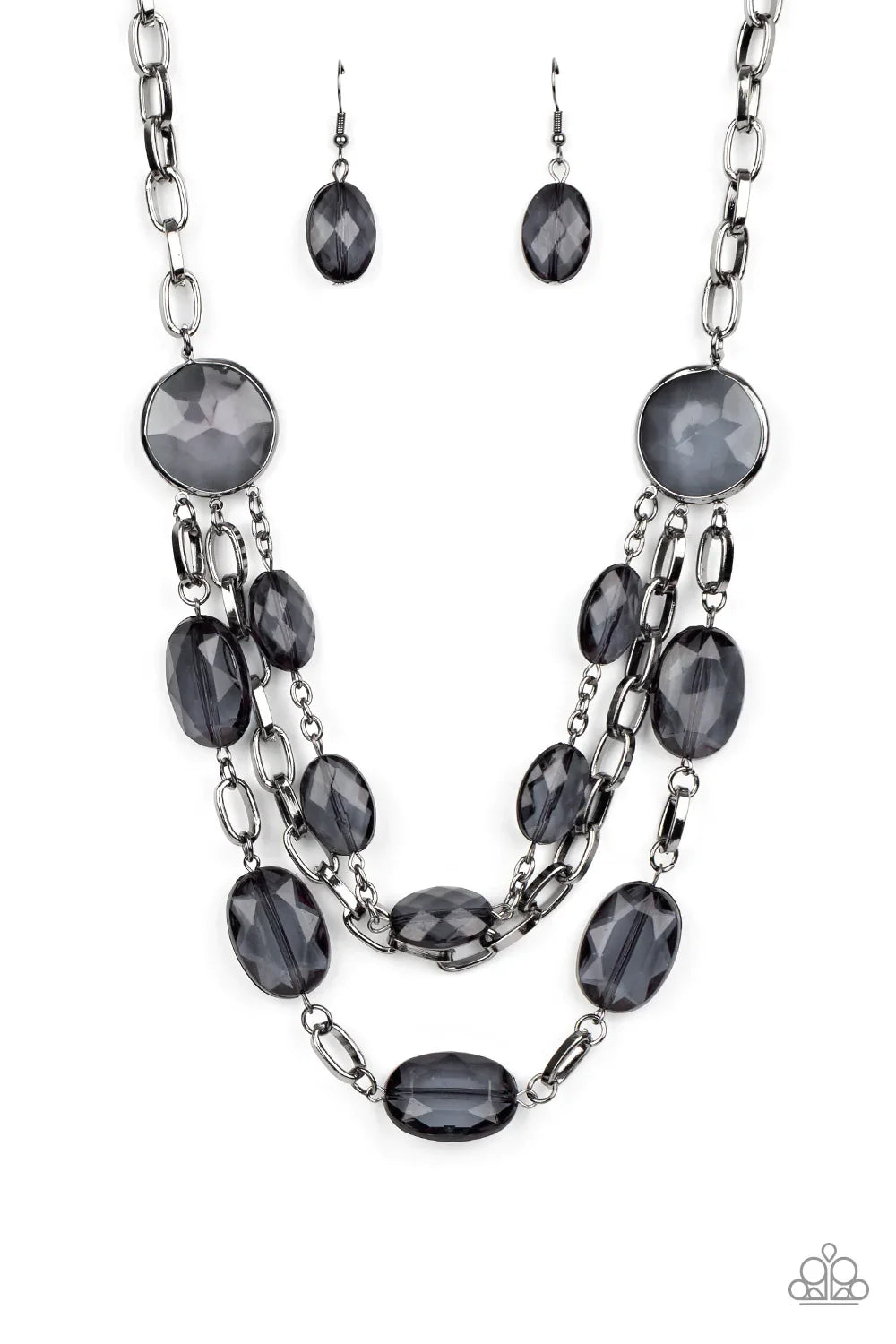 Paparazzi Necklace ~ I Need a GLOW-cation - Black