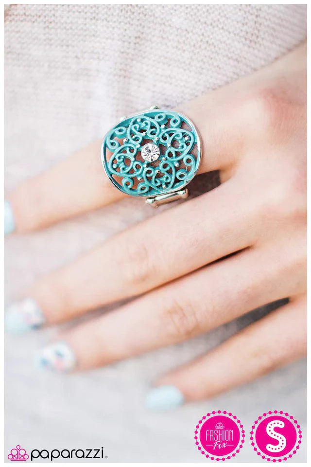 Paparazzi Ring ~ True North - Blue