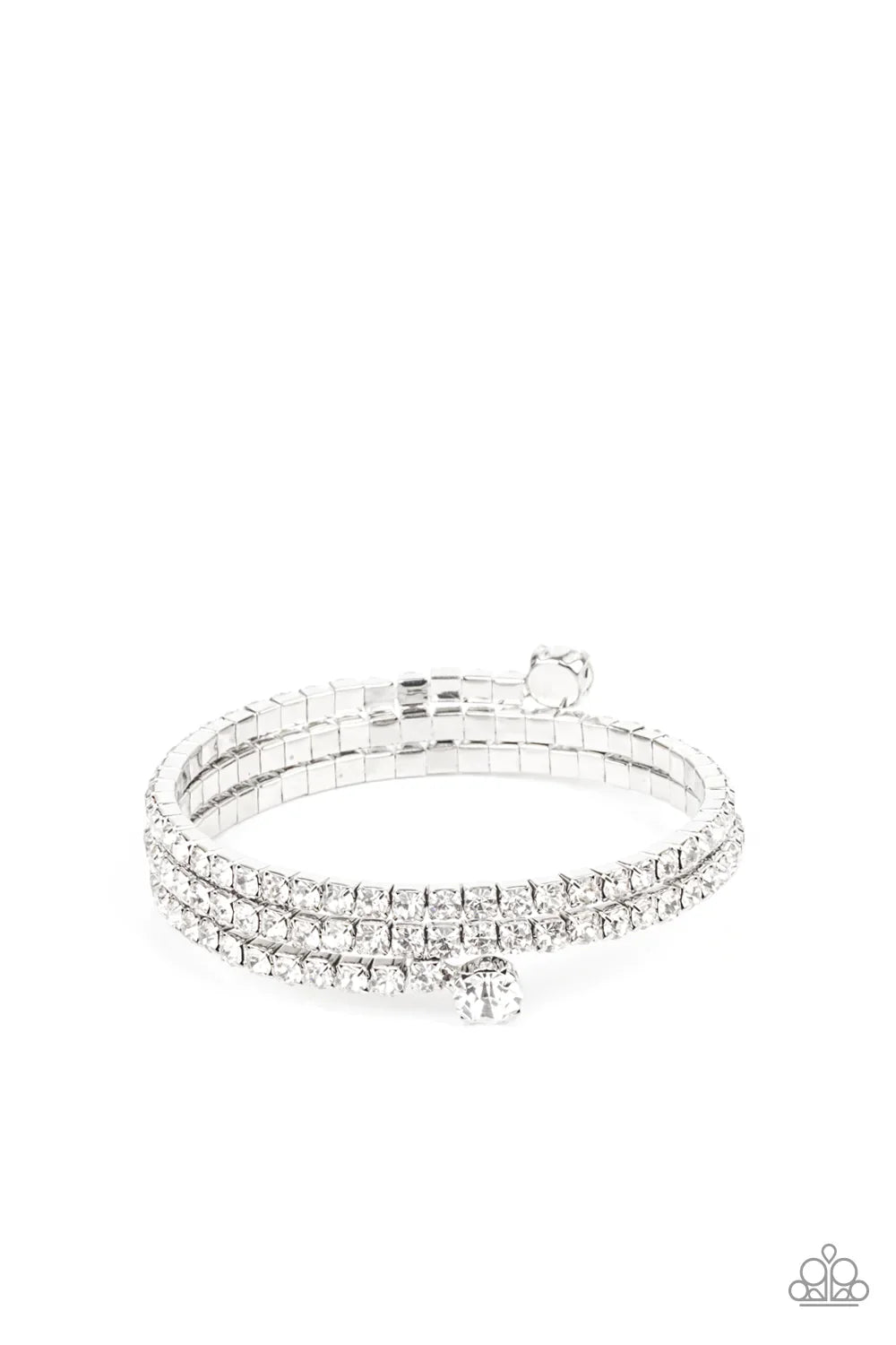 Paparazzi Bracelet ~ After Party Princess - White