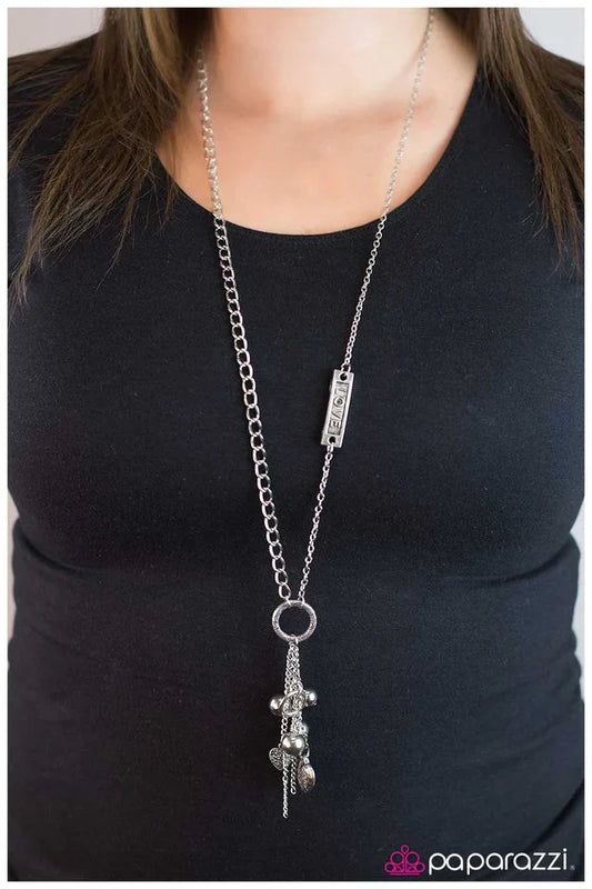 Paparazzi Necklace ~ One Love - Silver