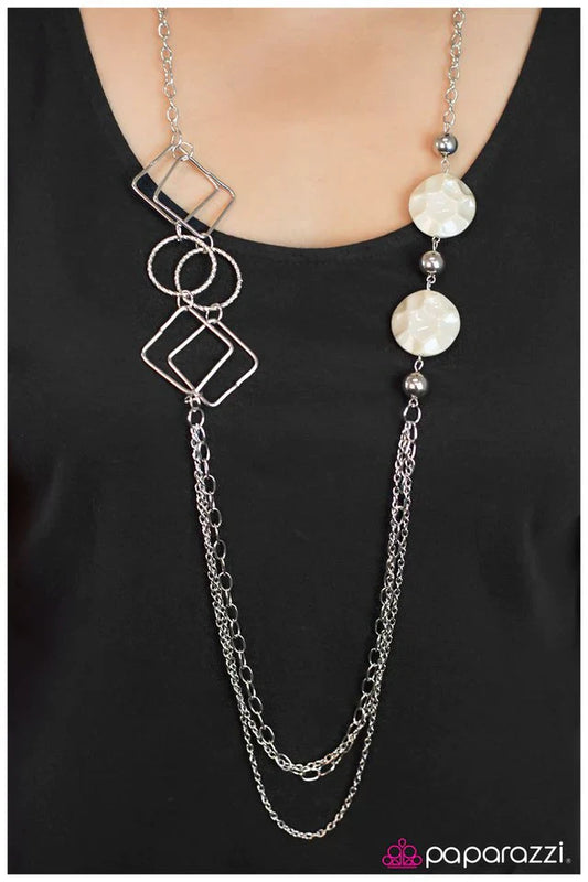 Paparazzi Necklace ~ In Anticipation - White