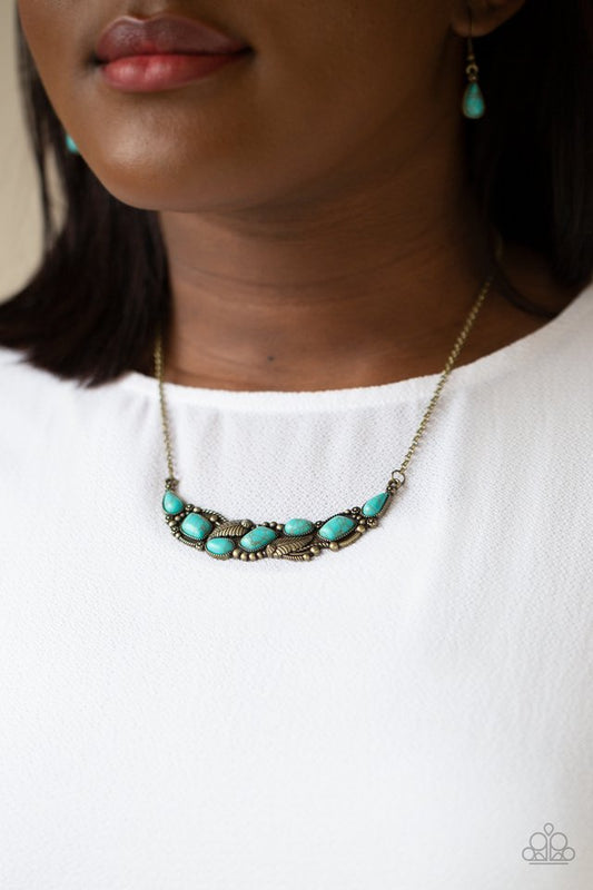 Cottage Garden - Brass - Paparazzi Necklace Image