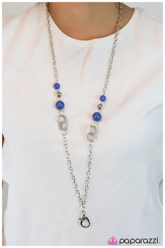 Paparazzi Necklace ~ The New Girl - Blue
