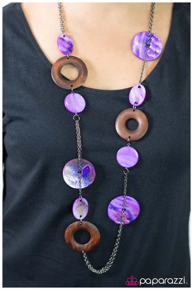 Paparazzi Necklace ~ Surfs Up - Purple
