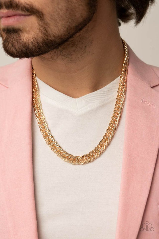 Urban Uppercut - Gold - Paparazzi Necklace Image