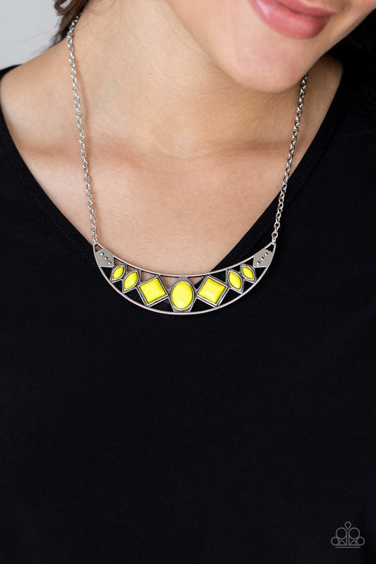 Emblazoned Era - Yellow - Paparazzi Necklace Image