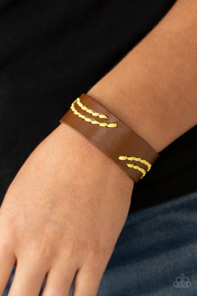 Harmonic Horizons - Yellow - Paparazzi Bracelet Image