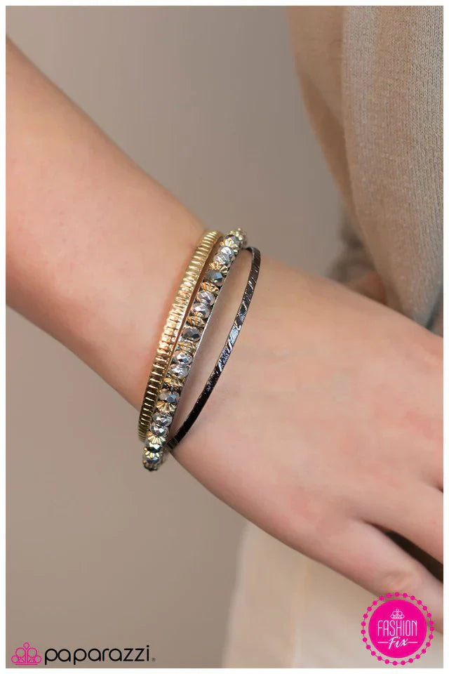 Paparazzi Bracelet ~ Girl On Fire - Black