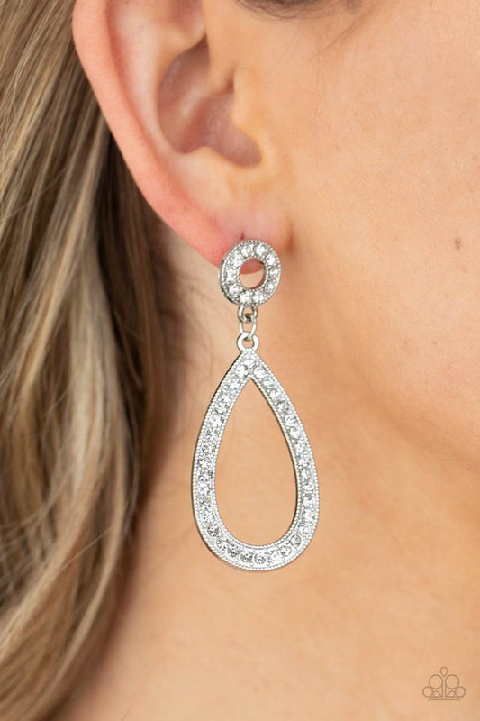 Regal Revival - White - Paparazzi Earring Image
