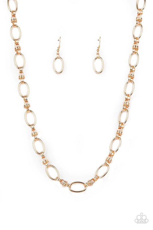 Paparazzi Necklace ~ Defined Drama - Gold