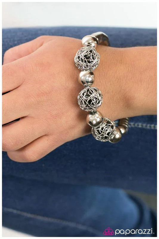 Paparazzi Bracelet ~ Elegant Entrapment - Black