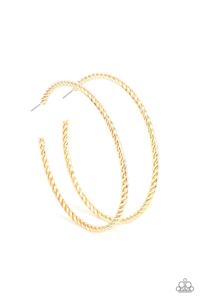 ���Resist The Twist - Gold - Paparazzi Earring Image