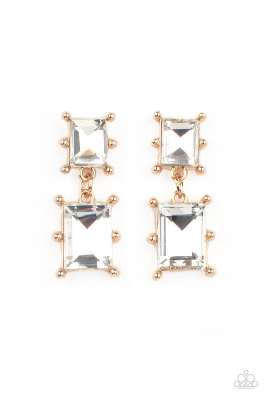 ​Cosmic Queen - Gold - Paparazzi Earring Image