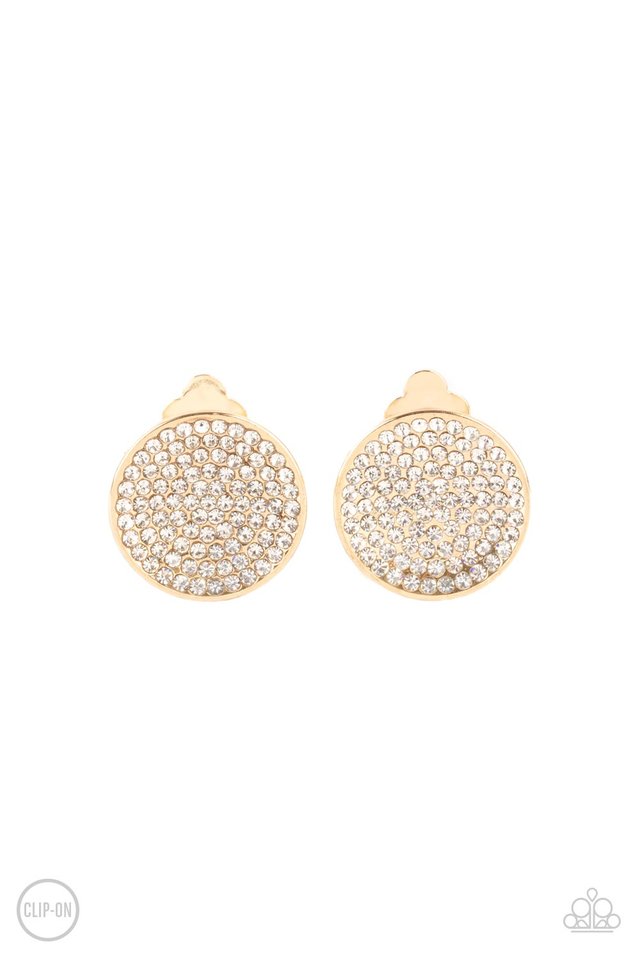 ���Drama on Demand - Gold - Paparazzi Earring Image