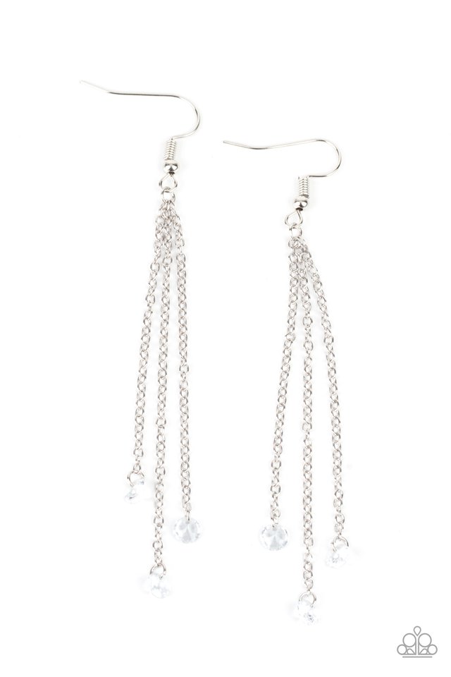 ​Divine Droplets - White - Paparazzi Earring Image