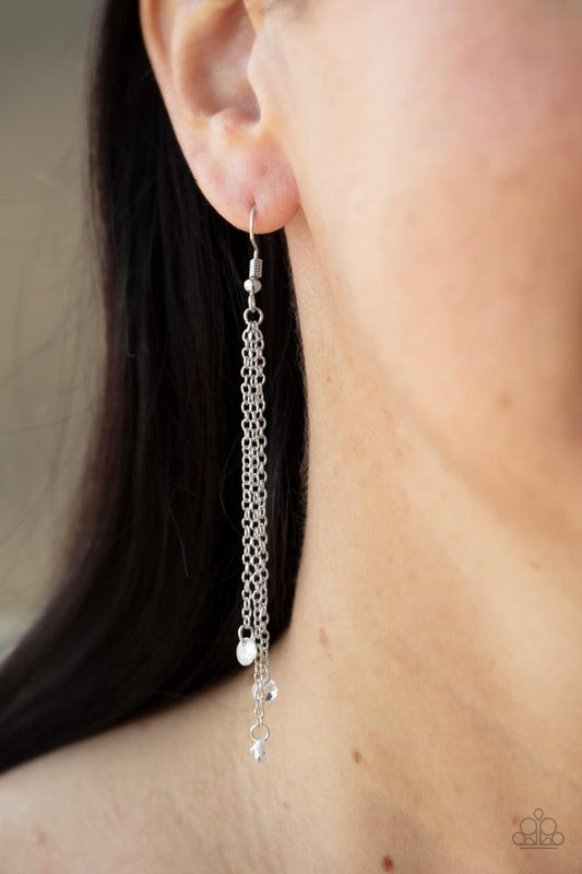 ​Divine Droplets - White - Paparazzi Earring Image