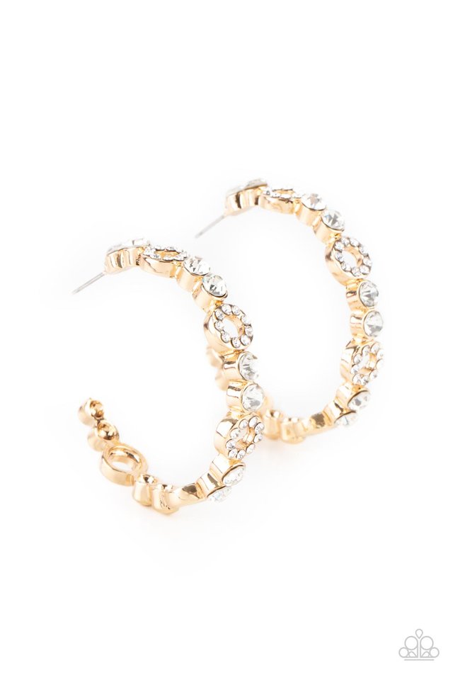 ���Swoon-Worthy Sparkle - Gold - Paparazzi Earring Image