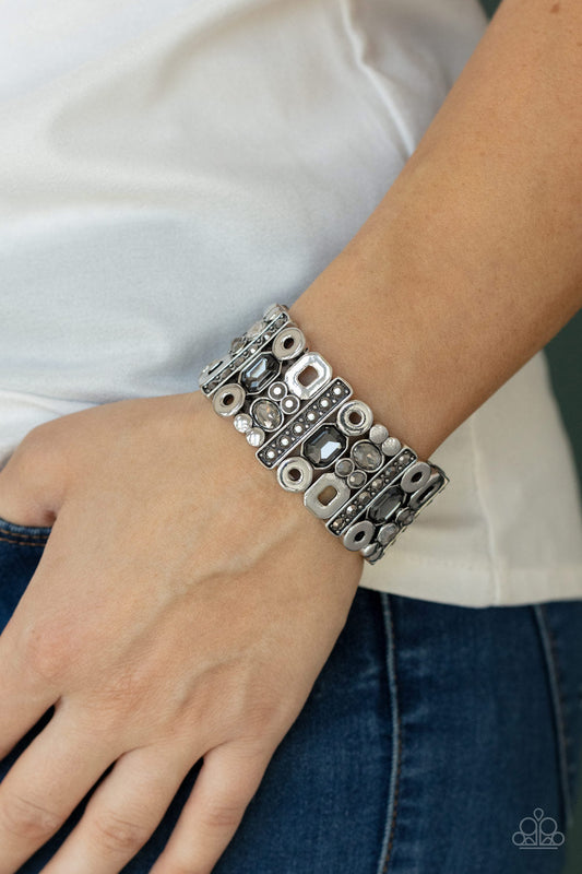Paparazzi Bracelet ~ Dynamically Diverse - Silver