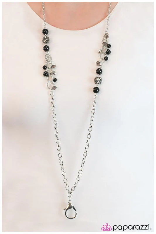 Paparazzi Necklace ~ Lady Of The House - Black