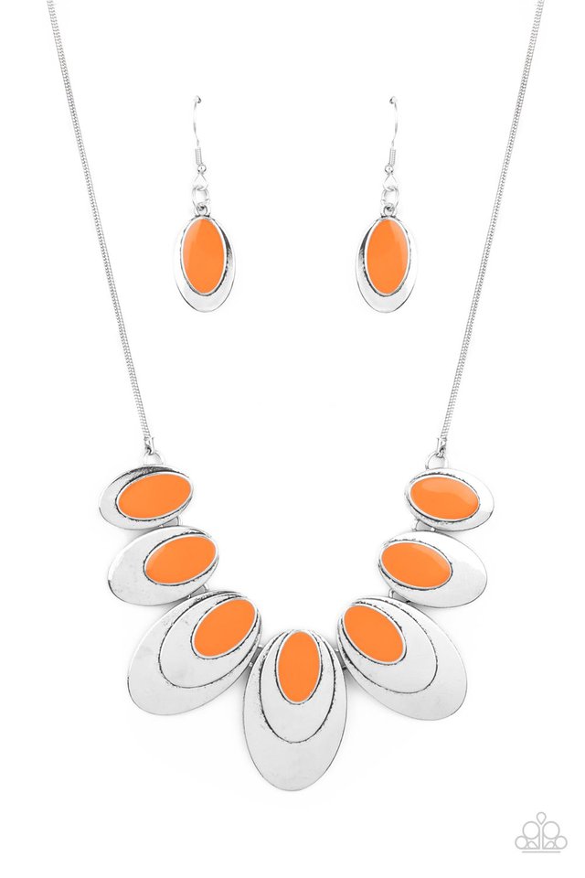 ​Endless Eclipse - Orange - Paparazzi Necklace Image