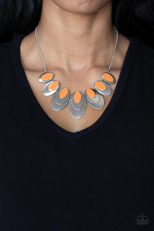​Endless Eclipse - Orange - Paparazzi Necklace Image