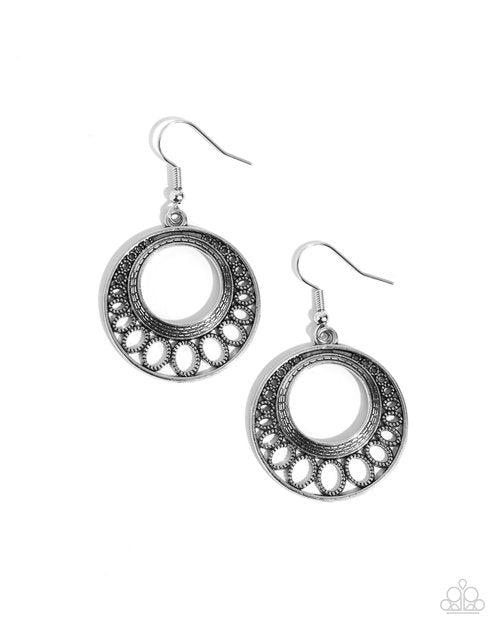 Peacefully Prairie - Silver - Paparazzi Earring Image