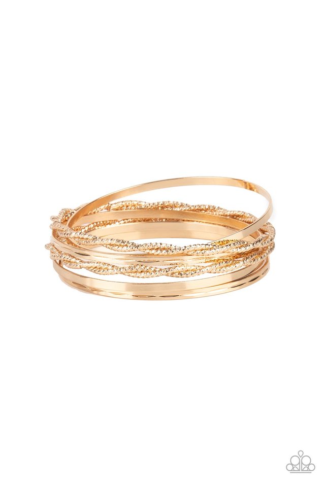 ���Sensational Shimmer - Gold - Paparazzi Bracelet Image