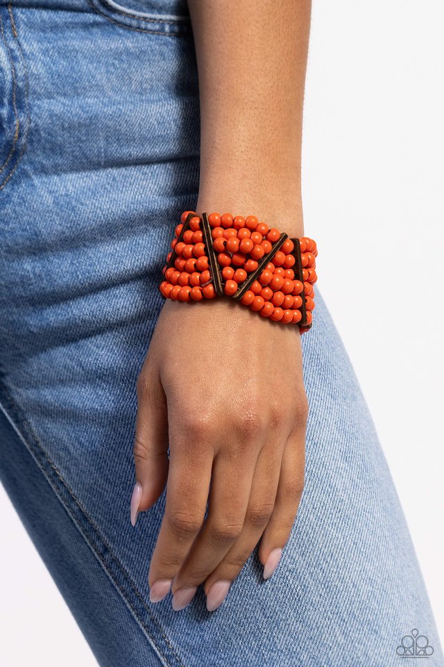 Way Off TROPIC - Orange - Paparazzi Bracelet Image