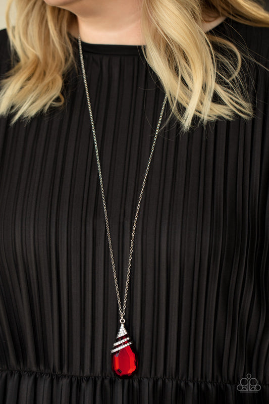 Paparazzi Necklace ~ Demandingly Diva - Red