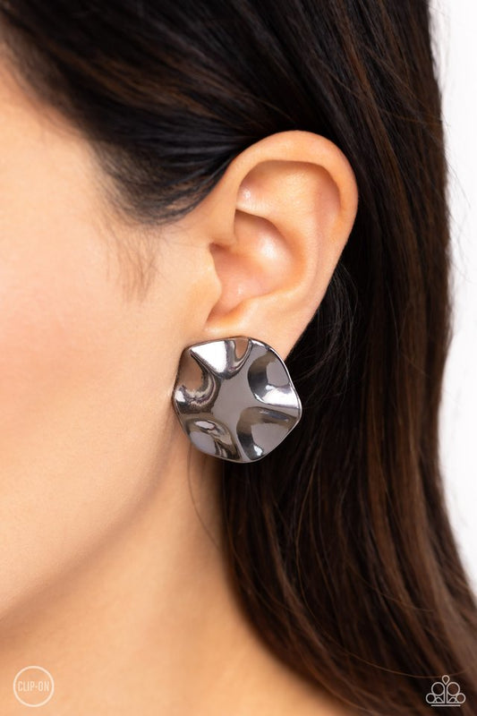 Destination Unknown - Black - Paparazzi Earring Image