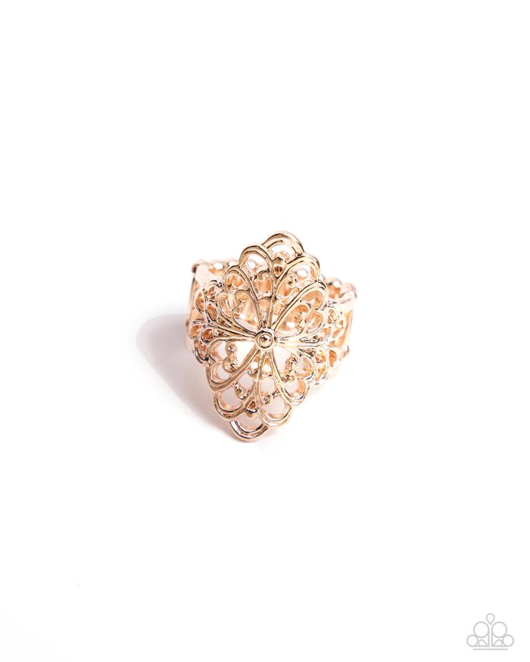 Victorian Vanity - Rose Gold - Paparazzi Ring Image
