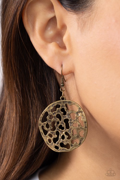 Holey Heirloom - Brass - Paparazzi Earring Image