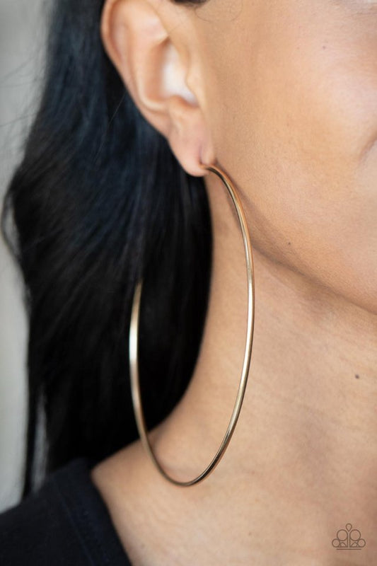 Colossal Couture - Gold - Paparazzi Earring Image