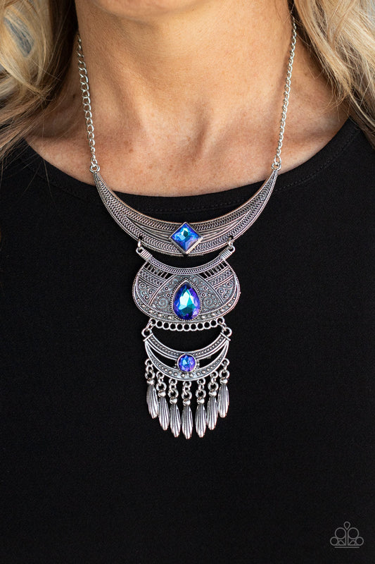 Paparazzi Necklace ~ Lunar Enchantment - Blue
