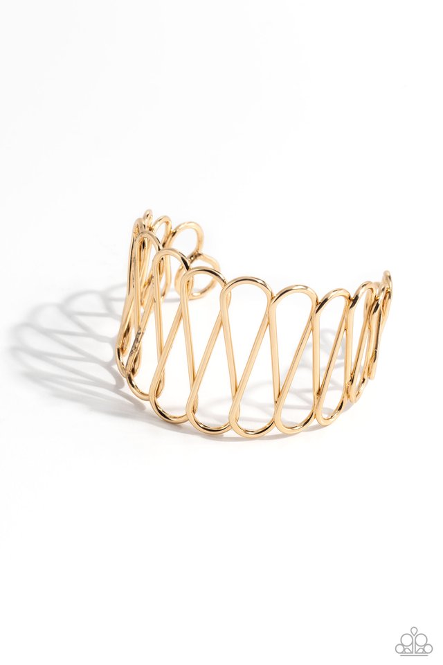 ​Wickedly Wired - Gold - Paparazzi Bracelet Image