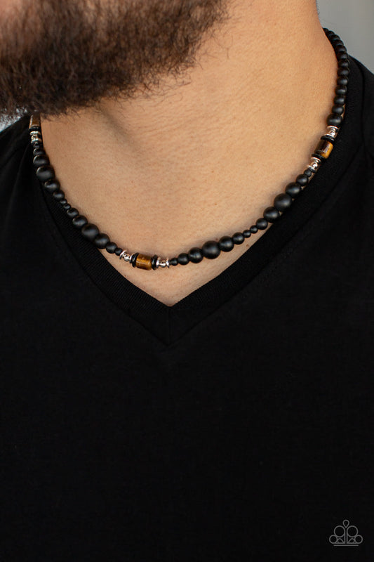 Paparazzi Necklace ~ Stone Synchrony - Brown