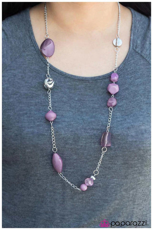 Paparazzi Necklace ~ You Rock My World - Purple