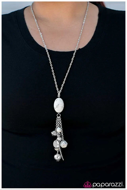 Paparazzi Necklace ~ Rock Of Ages - White