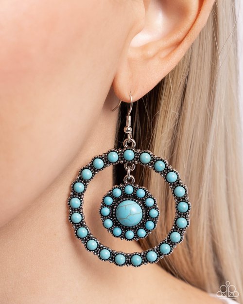 ​Saguaro Sanctuary - Blue - Paparazzi Earring Image