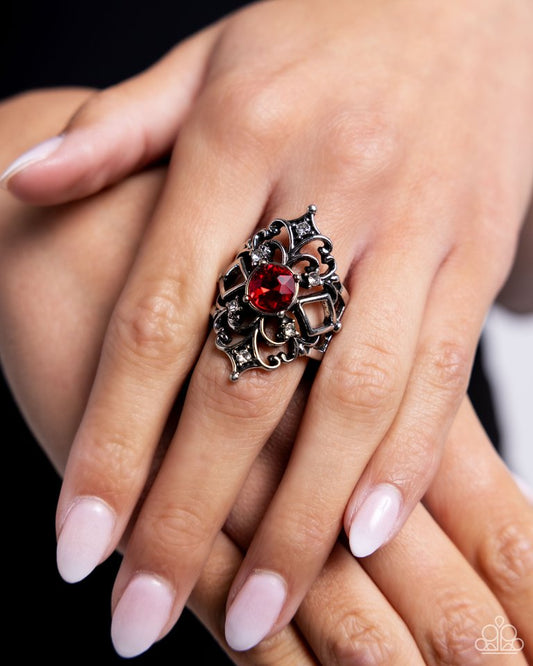 Iconic Insignia - Red - Paparazzi Ring Image